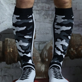 Breedwell Neo Camo High Socks Black-White