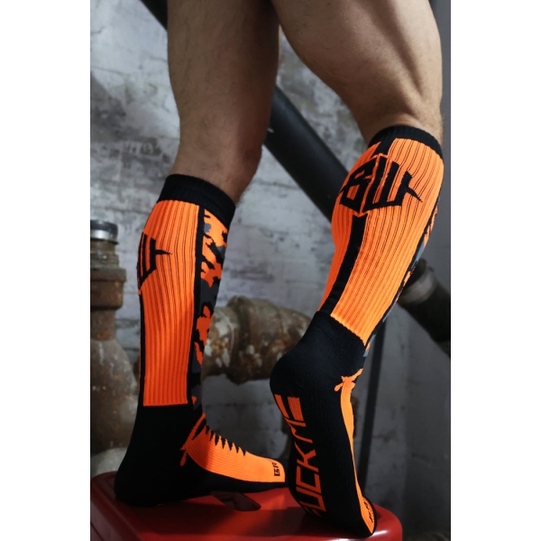 Neo Camo High Socks Black-Orange Neon