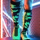 Neo Camo Hoge Sokken Zwart-Groen Neon