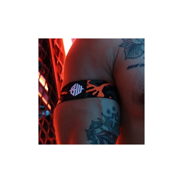 Neo Camo Black-Orange Neon armbands