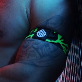 Breedwell Neo camo armband Neon Green 