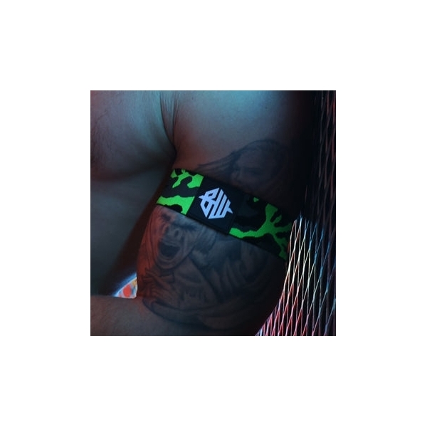 Neo Camo Black-Green Neon Armbands