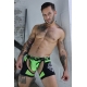 Boxer Bottomless Neo Camo Preto-Verde Neon