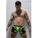 Boxer Bottomless Neo Camo Preto-Verde Neon