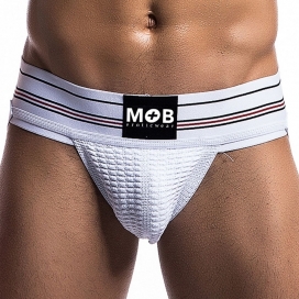 MOB Eroticwear Jockstrap Fetish Classic Blanc
