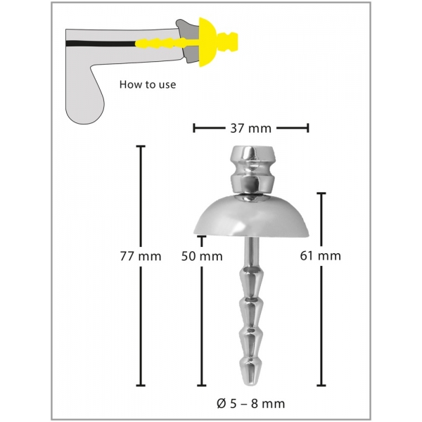 Penis plug Umbrella 6cm - Diameter 8mm