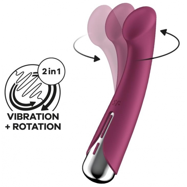 Vibrador giratório para o ponto G 1 - 11 x 3,5 cm Framboesa