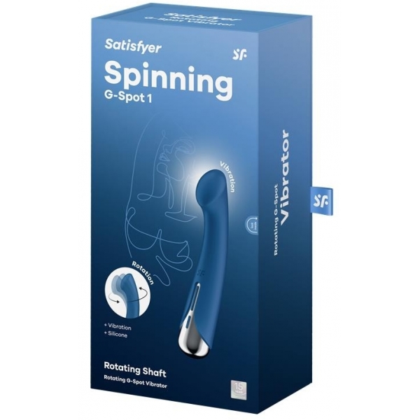 Estimulador G-Spot 1 Spinning - 11 x 3,5cm Azul