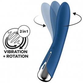 Satisfyer Vibe 1 Spinning Stimulator - 11 x 3cm Blue