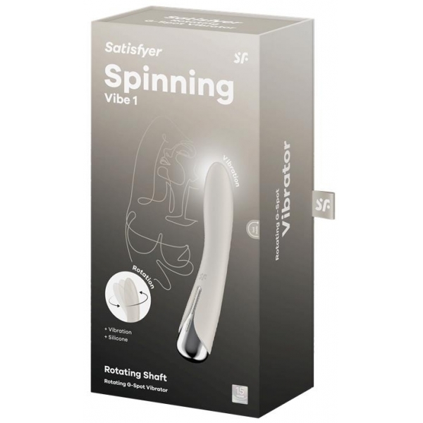 Spinning Vibe 1 Stimulator - 11 x 3cm Cream