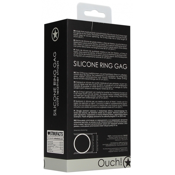 Silicone Ring Gag 40mm Black