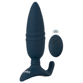 Plug Vibrador Butt Thrust 14.5 x 4cm Azul