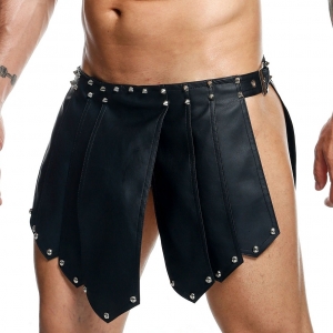 MOB Eroticwear Saia romana Sm para homem Preto