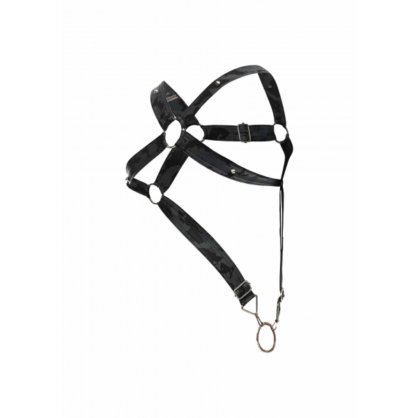 DNGEON Cross Cockring Harness Grey