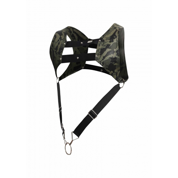 Dngeon Camouflage Top Cockring Harness