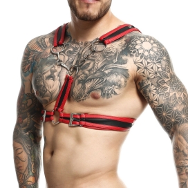 Cross Chain Harness Dngeon Black-Red