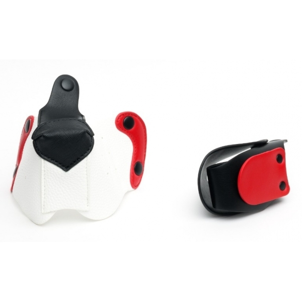 665 Playful Pup Hood Black/White/Red