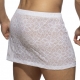 Flowery Lace Men's Skirt White