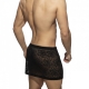 Men's Flowery Lace Skirt Black