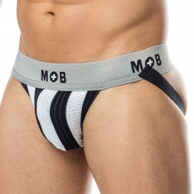 MOB Eroticwear Mob Classic Jockstrap Branco-Preto