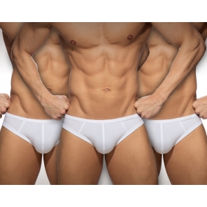 Addicted Pack 3 Basic White Briefs