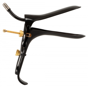 Fetish Collection Anaal metalen speculum Tuit 10 cm - Hoogte 6,5 - 8 cm Zwart