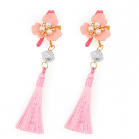 LuxuryFantasy Pinça para mamilos Flowerbell com pompom e sino