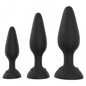 FUKR Rola Rose Anal Plug Three Piece Set BLACK