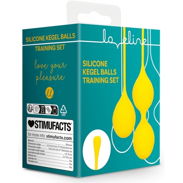Boules de Kegel en silicone Balls Training Jaunes