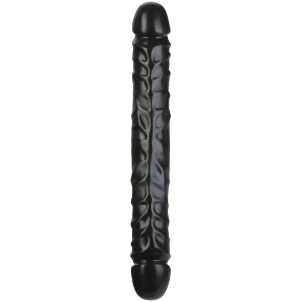 Cabeçalho duplo Dildo 30.5 x 3.8 cm Preto