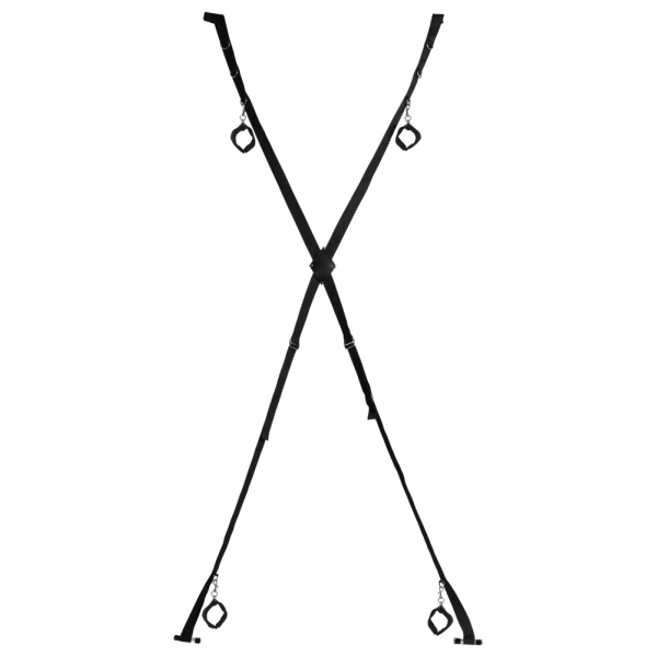 Bondage-Kreuz für Tür Blackcross Schwarz