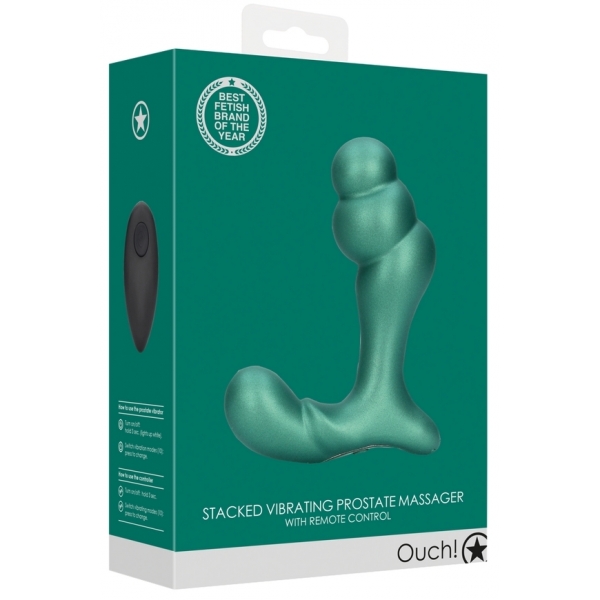 Prostata-Stimulator Stacked 10 x 3.6 cm Metallic-Grün
