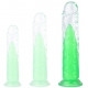 Consolador transparente Jellis L 19 x 4cm Verde