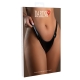 Tanga Hohe Taille Wetlook Schwarz