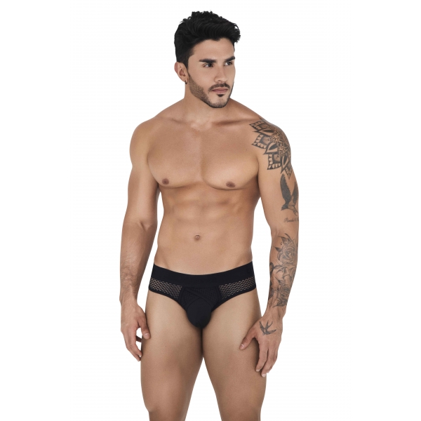 Swirl Fishnet Brief Black