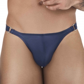 CLEVER Glacier wet effect thong Navy blue