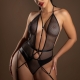 Body Strapsgürtel Fishnet Schwarz