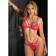 Strappy lace bra set Pink