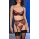 Julietta Set 4 pezzi nero e rosso