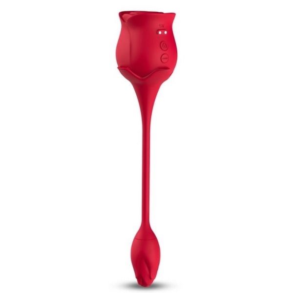 2-in-1 Rose Clit Sucker With Bud Vibrator