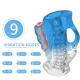 Vibrating Masturbator Blue Freeze