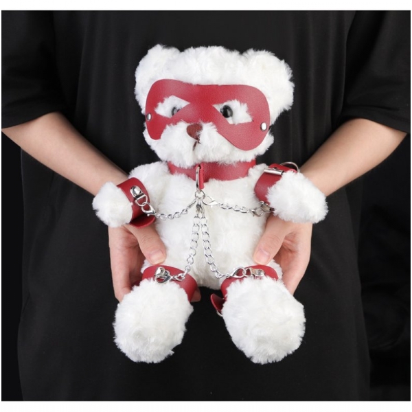 Osito Bondage Peluche 31cm Blanco