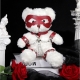 Teddybär Plüsch Teddy Bear Bondage 31cm Weiß