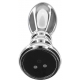 Vibrating Metal Buttplug M Silver