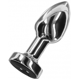 Vibrating Metal Buttplug S Silver