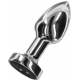 Vibrating Metal Buttplug S Silver