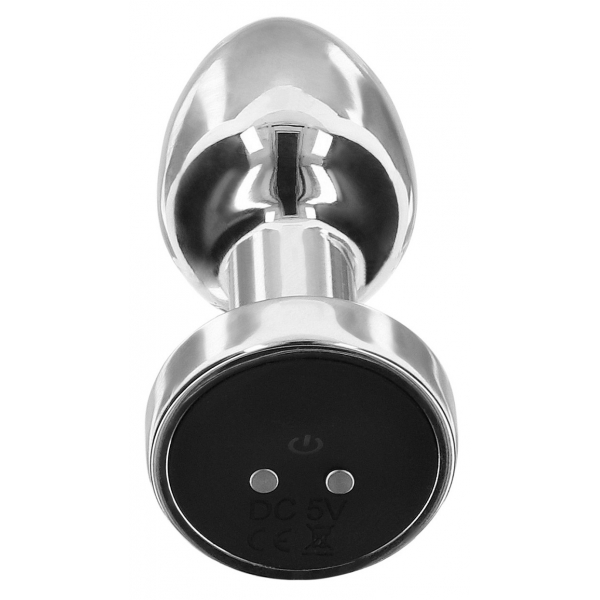 Vibrating Metal Buttplug S Silver