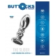 Vibrating Metal Buttplug L Silver