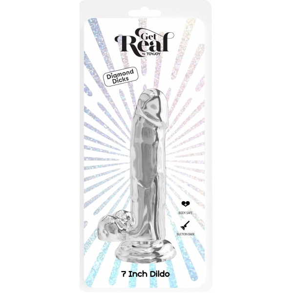 Diamond Dick Realistische Dildo 15,5 x 4cm Transparant