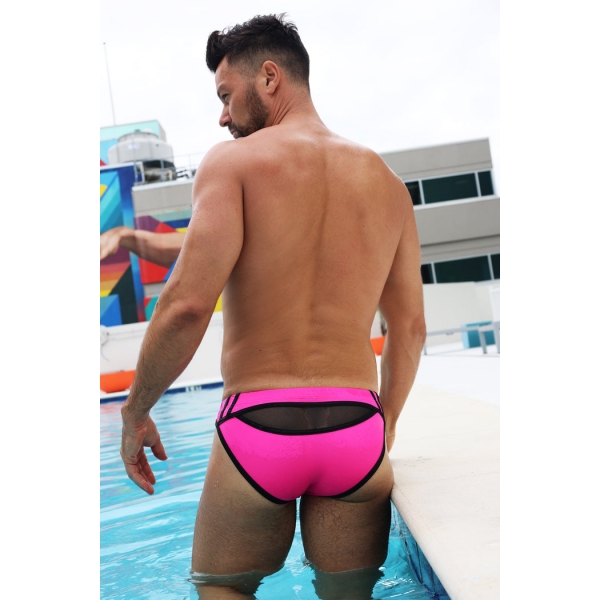 Expose Swim Slip Pink Neon